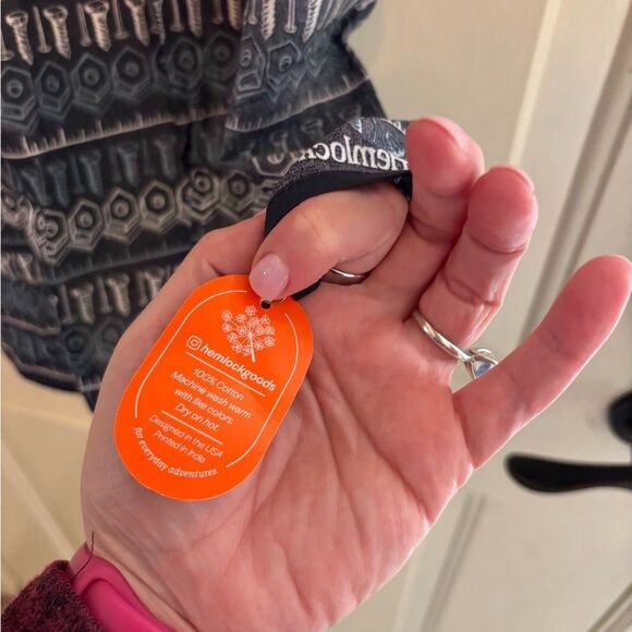 Navy Blue Patterned Bandana with a screw and bolts print - Picture 4 of 6